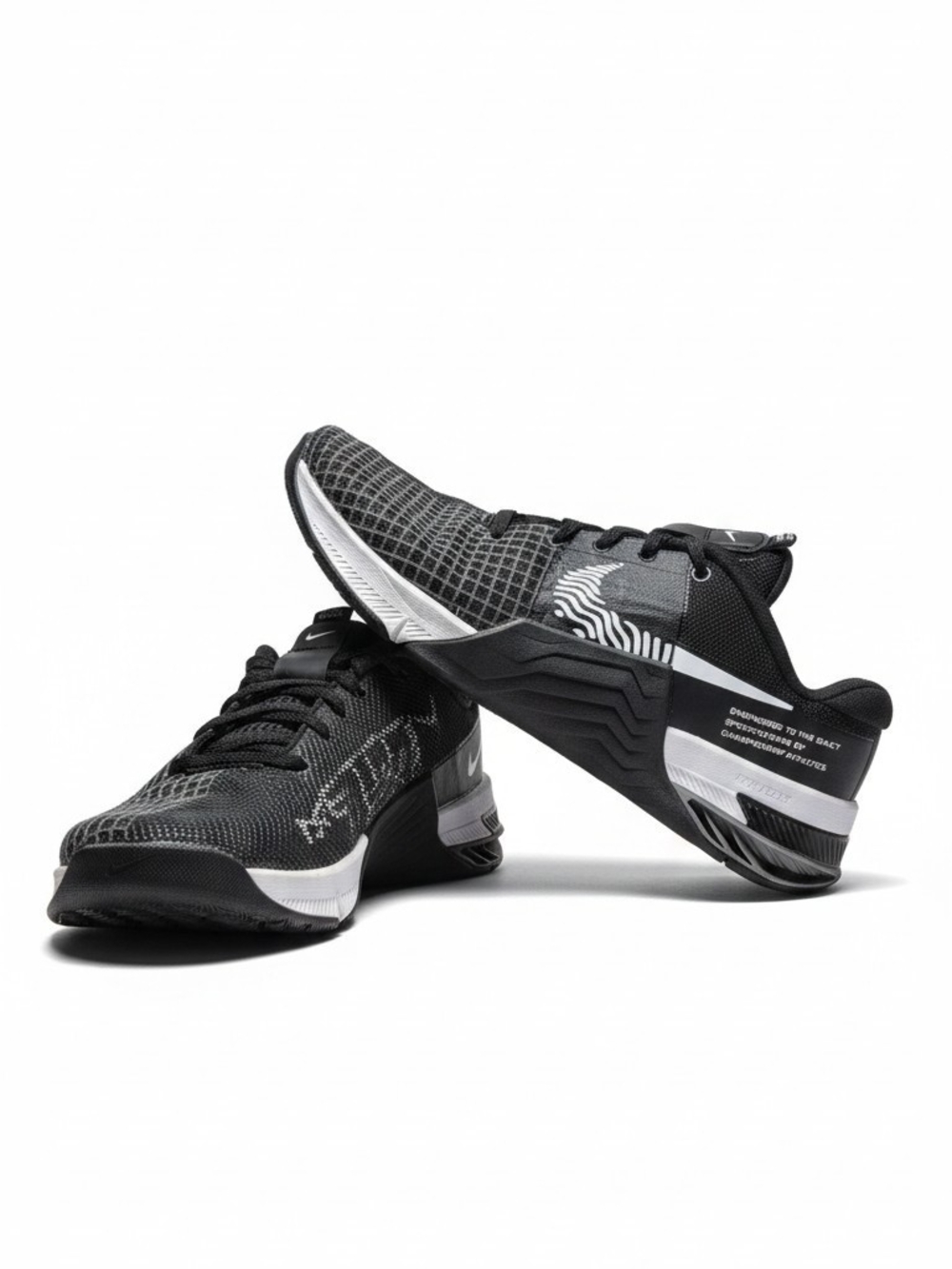 Nike Metcon 8 Men's Lace Up Low Top Mesh Sneakers Black/Smoke Grey DO9327-001